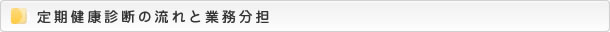 定期健康診断の流れと業務分担